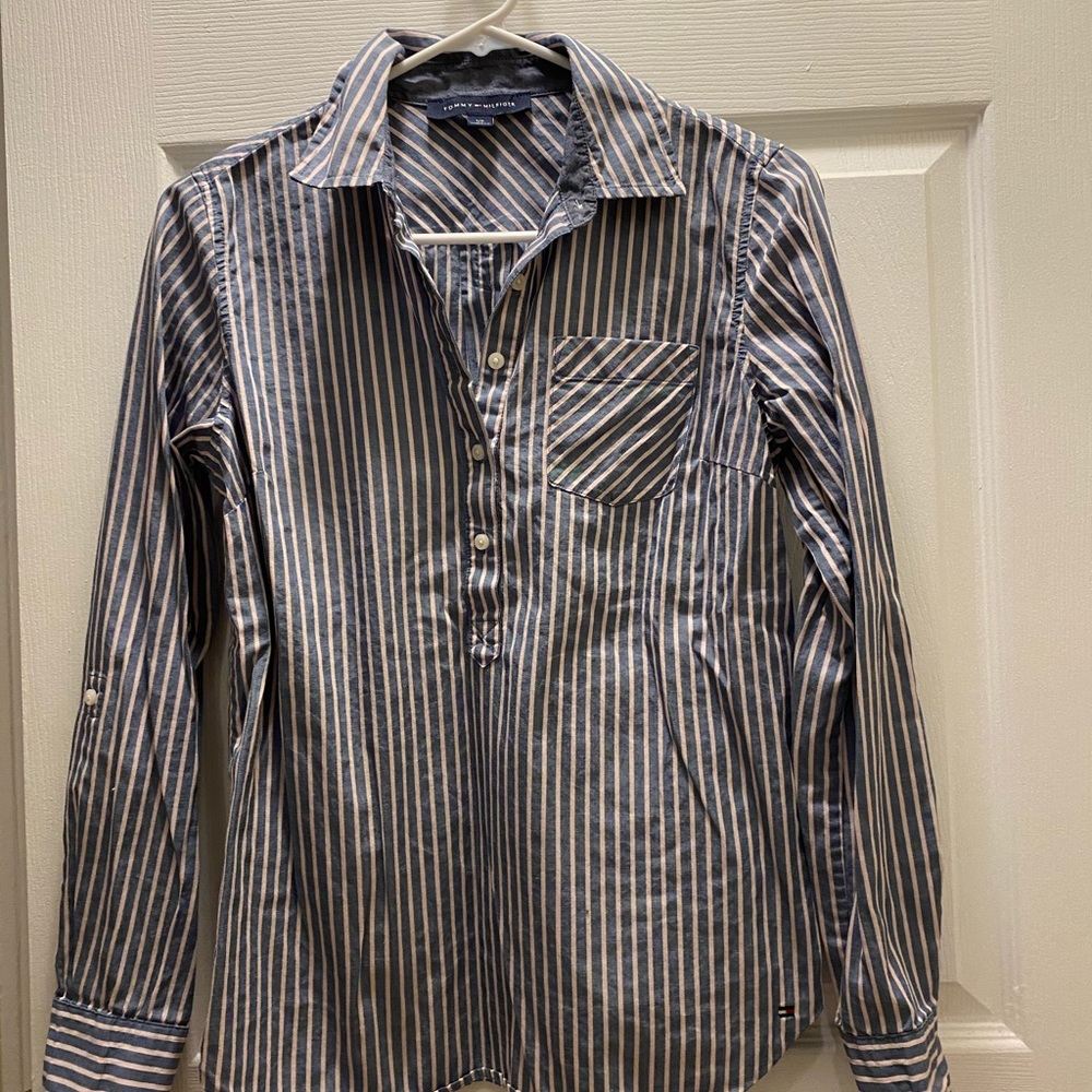 Striped button up